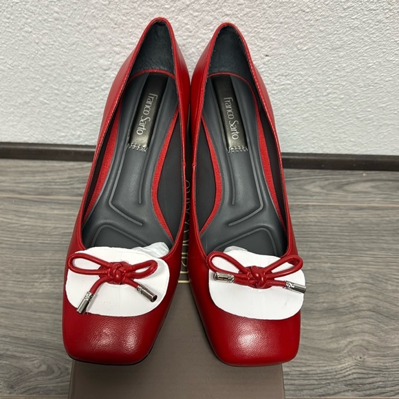 Franco Sarto Natalia Pump In Red Leather - Picture 3 of 7